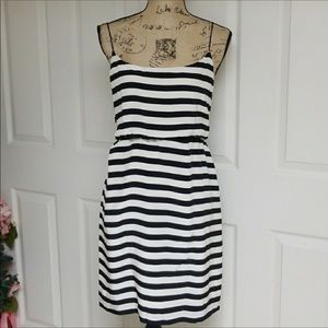 J. Crew Silk Striped Dress